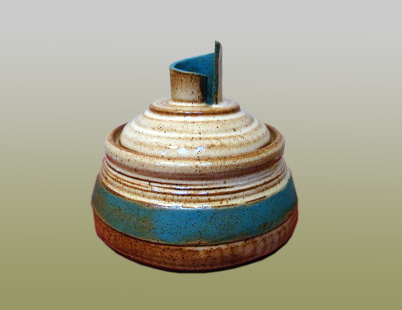 Turquoise Architectural Jar